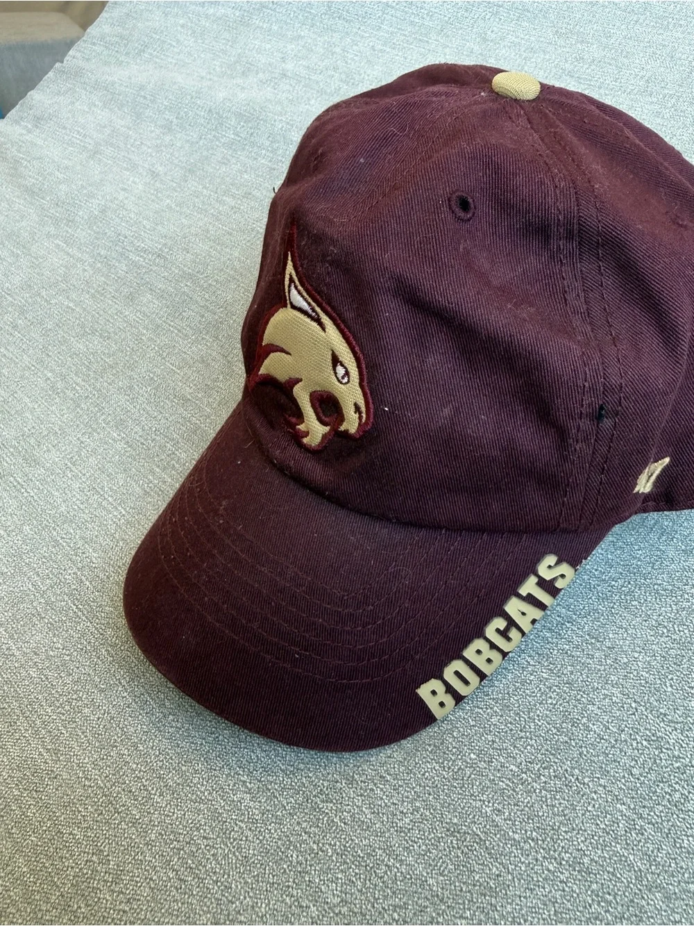Maroon Bobcats Embroidered Baseball Cap